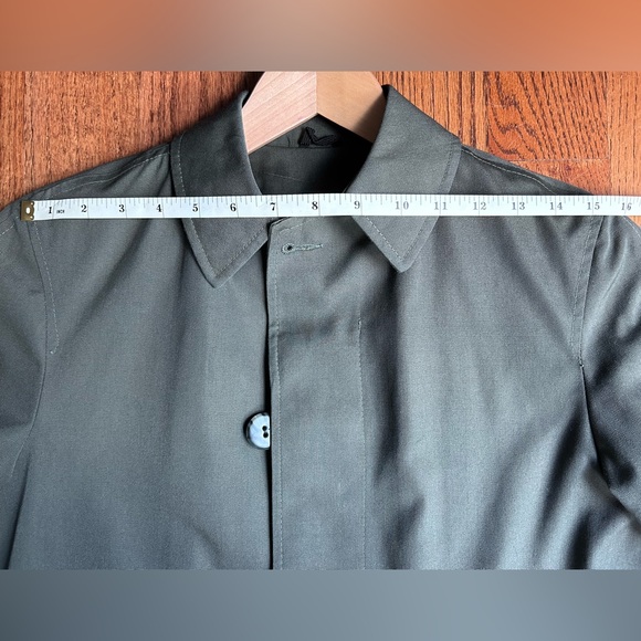 Vintage Koratron Military Green Trench Coat - Picture 5 of 10